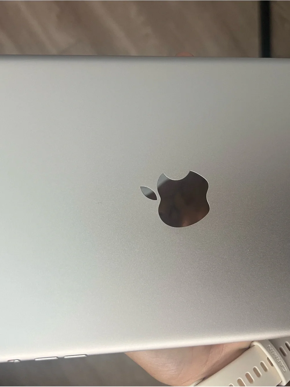 Apple Mini IPAD: Apple Silver MacBook with Polished Apple Logo